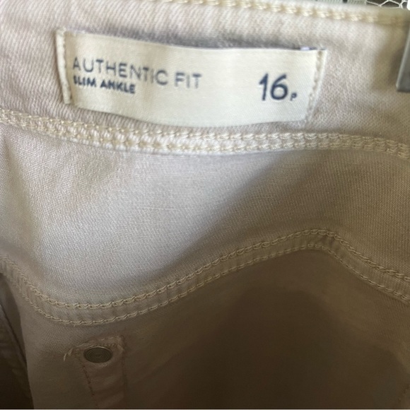 J Jill Denim Authentic Fit Slim Leg Ankle Women’s Size 16P Cream White D… - Picture 10 of 11